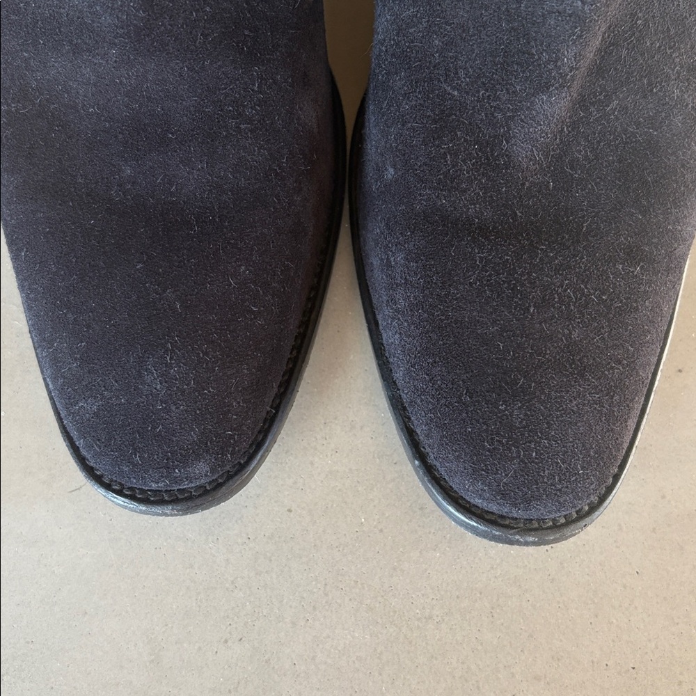 Saint Laurent Black Suede Wyatt Boots 39.5 - Picture 7 of 8